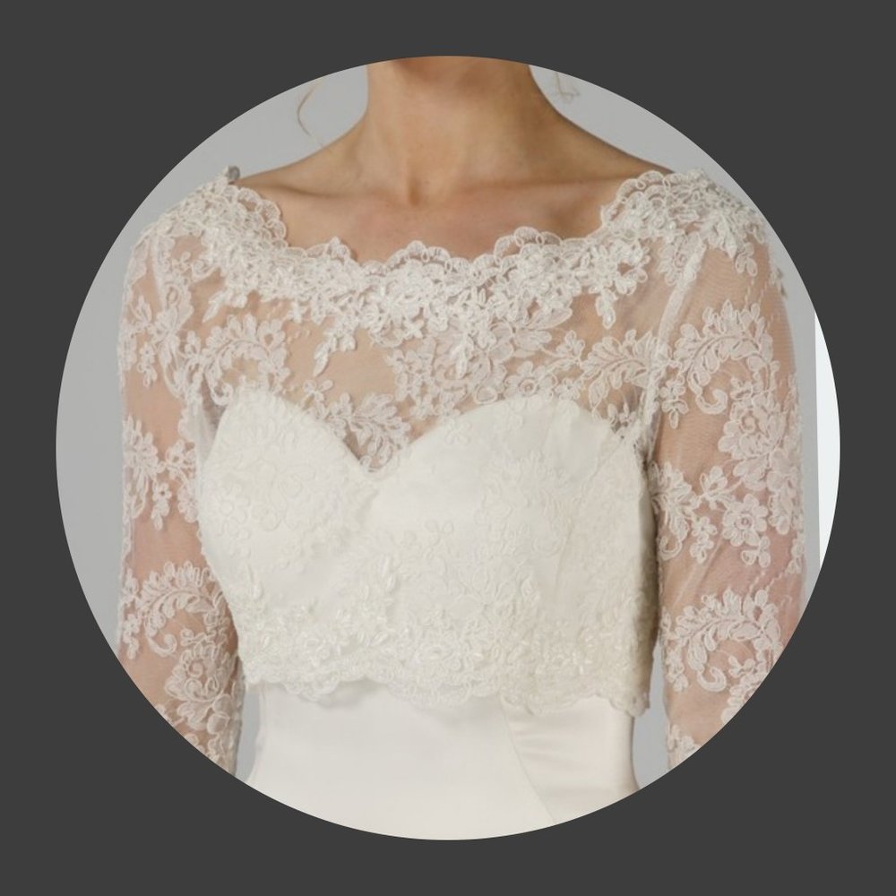 Blue Ribbon UK Lace Shrug Bolero Jacket size 22